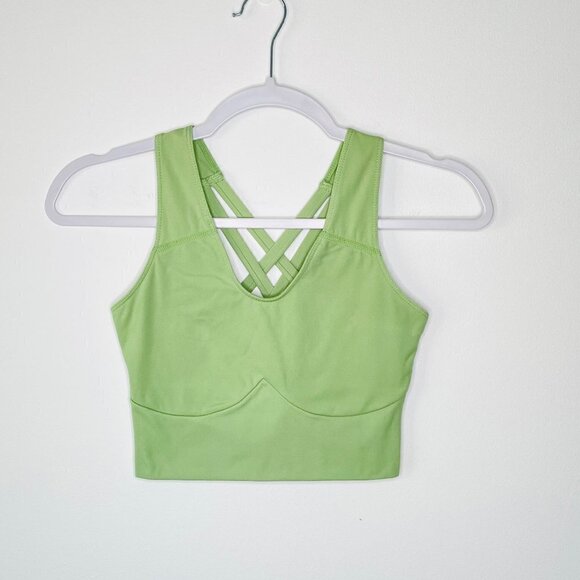 ❤️ BALANCE ATHLETICA The define longline Sport Bra in Green A44 - Picture 3 of 6